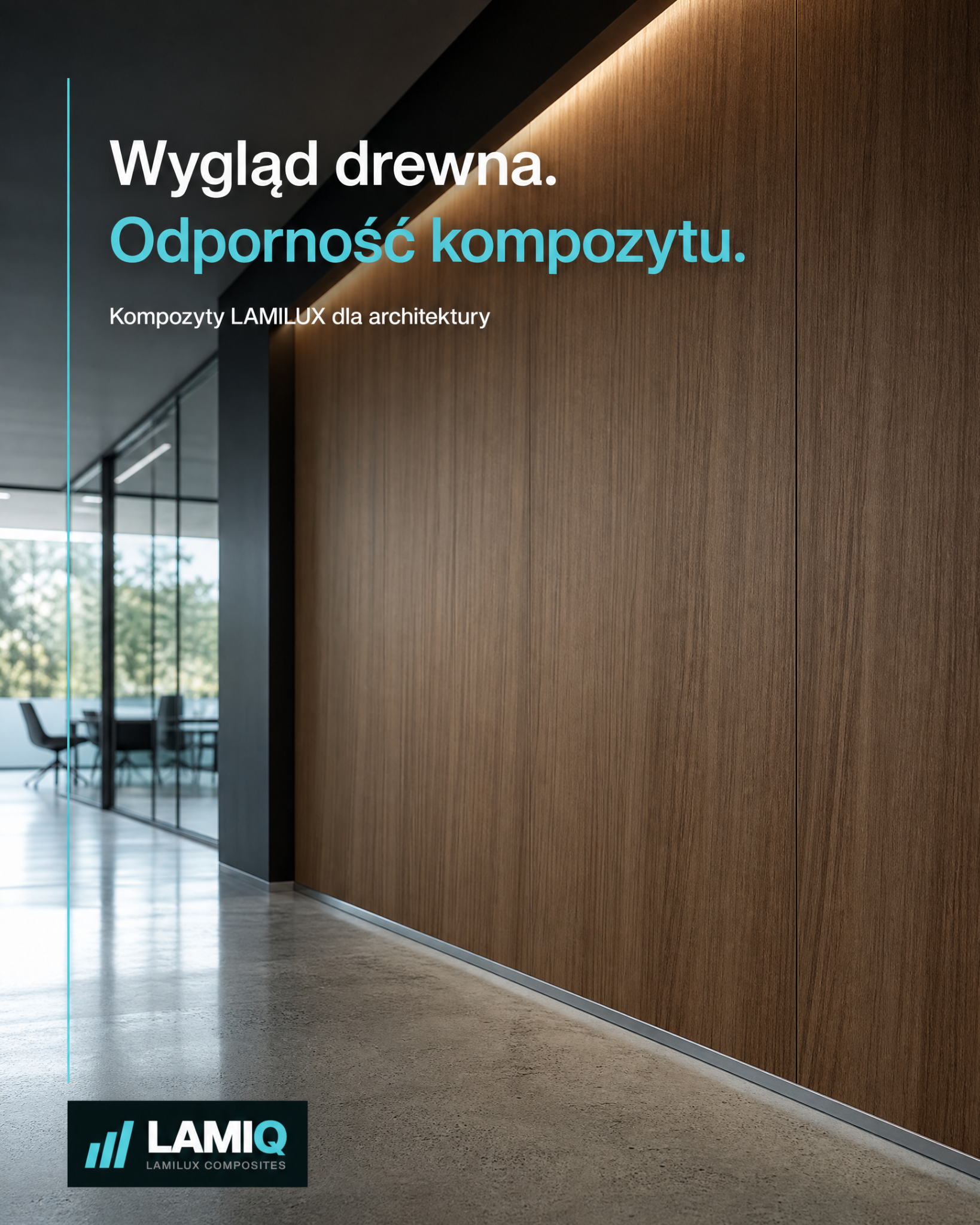 Wygląd drewna i odporność kompozytu — LAMILUX LAMIGraph dla architektury